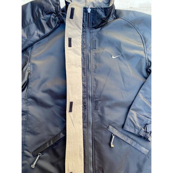 NIKE WOMENS BLACK STORM JACKET MESH LINED WIND FLAP SZ XL C100217 - Picture 8 of 10